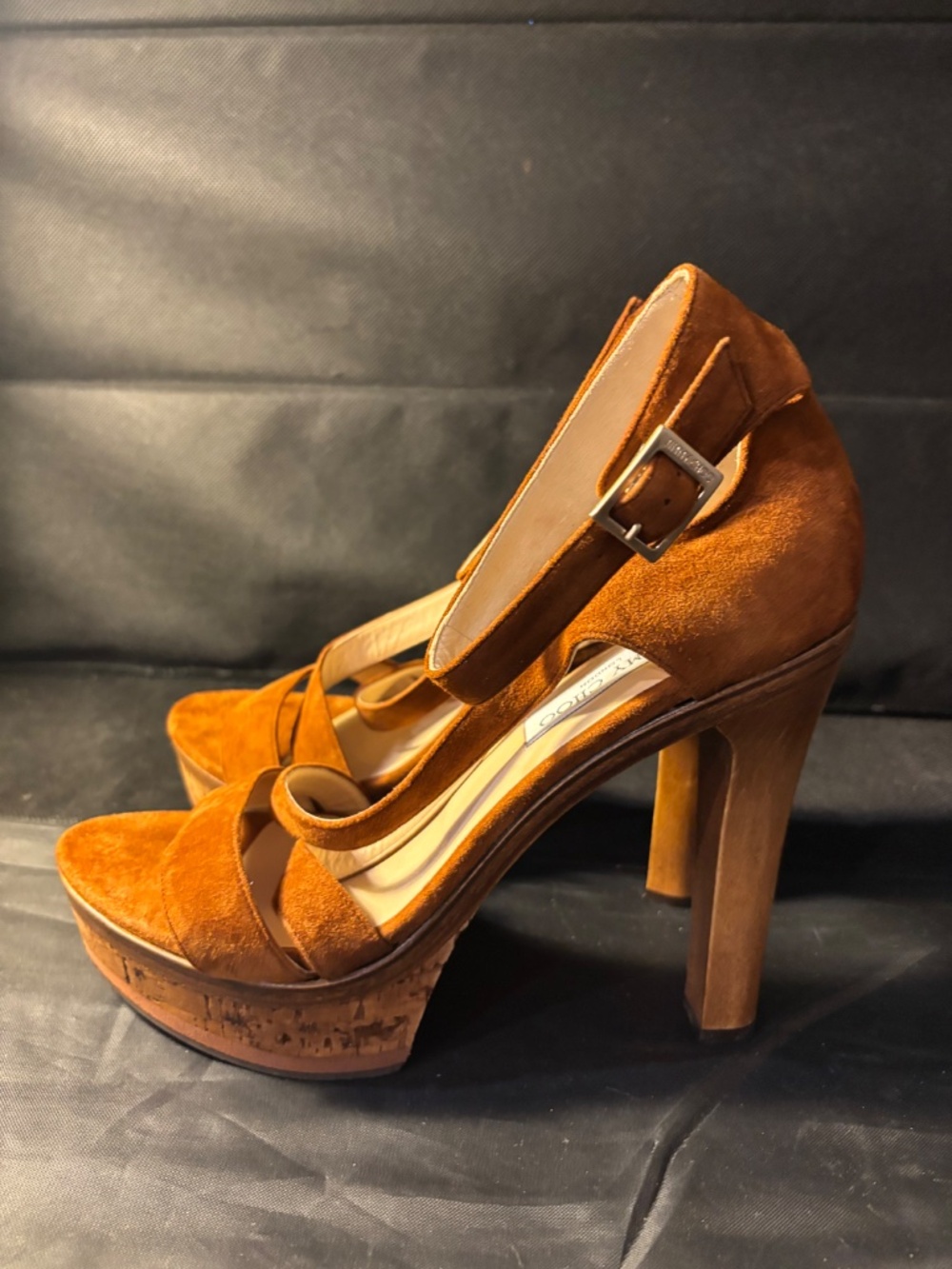 JIMMY CHOO size 41/10-10.5 chestnut suede - Picture 2 of 5
